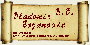 Mladomir Božanović vizit kartica